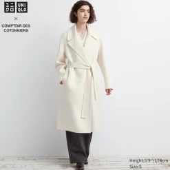 Mäntel, Jacken, Parka & Westen*UNIQLO Doppelt Gewebter Wollmix WickelMäntel