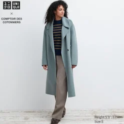 Mäntel, Jacken, Parka & Westen*UNIQLO Doppelt Gewebter Wollmix WickelMäntel