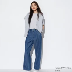 Jeans*UNIQLO Drape Jeans Mit Bundfalten