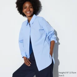 Hemden & Blusen*UNIQLO Extra Feine Baumwolle Langarm Bluse