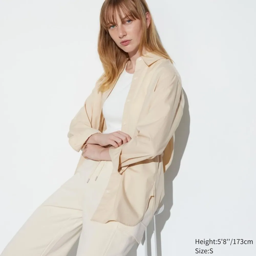 Hemden & Blusen*UNIQLO Extra Feine Baumwolle Langarm Bluse