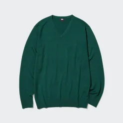 Pullover & Strickjacken*UNIQLO 100 % Extra Feine Merinowolle Pullover Mit V-Ausschnitt
