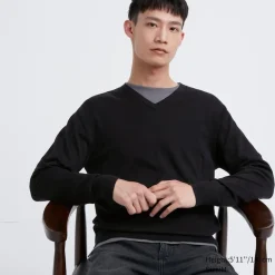 Pullover & Strickjacken*UNIQLO 100 % Extra Feine Merinowolle Pullover Mit V-Ausschnitt