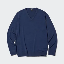 Pullover & Strickjacken*UNIQLO 100% Extra Feine Merinowolle Pullover Mit V-Ausschnitt