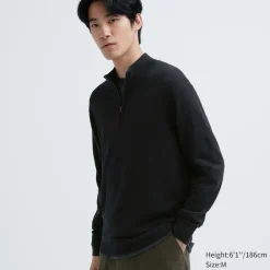 Pullover & Strickjacken*UNIQLO 100 % Extra Feine Merinowolle Pullover Mit Reisverschluss