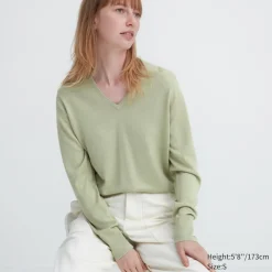 Pullover & Strickjacken*UNIQLO 100 % Extra Feine Merinowolle Pullover Mit V-Ausschnitt