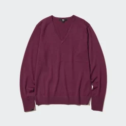 Pullover & Strickjacken*UNIQLO 100 % Extra Feine Merinowolle Pullover Mit V-Ausschnitt
