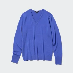 Pullover & Strickjacken*UNIQLO 100 % Extra Feine Merinowolle Pullover Mit V-Ausschnitt