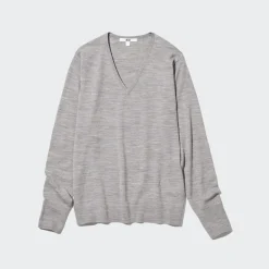 Pullover & Strickjacken*UNIQLO 100 % Extra Feine Merinowolle Pullover Mit V-Ausschnitt