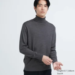 Pullover & Strickjacken*UNIQLO 100 % Extra Feine Merinowolle Rollkragenpullover
