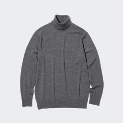 Pullover & Strickjacken*UNIQLO 100% Extra Feine Merinowolle Rollkragenpullover