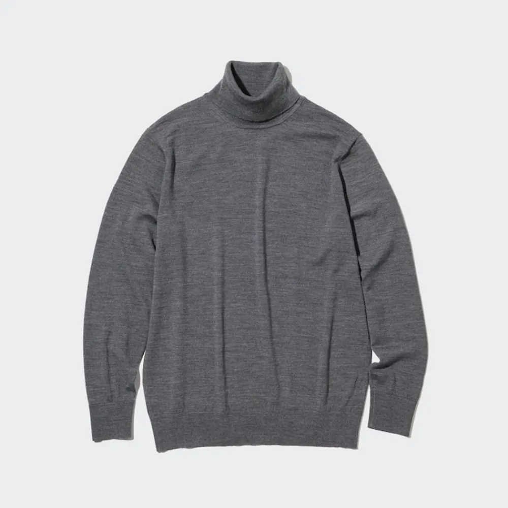 Pullover & Strickjacken*UNIQLO 100% Extra Feine Merinowolle Rollkragenpullover