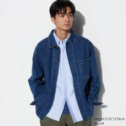 Hemdjacken & Shirtjacken*UNIQLO Funktionale Jeansjacke Blau