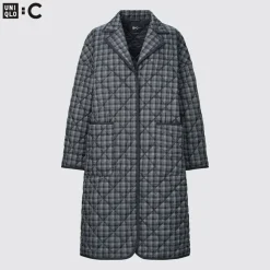 Mäntel, Jacken, Parka & Westen*UNIQLO Gefutterter Oversized Mäntel Grau
