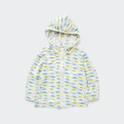 Kleidung Mit Uv-Schutz*UNIQLO Gemusterte Airism Mesh Sweatjacke Mit Kapuze Und Uv-Schutz