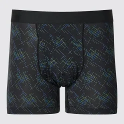 Unterwäsche*UNIQLO Gemusterte Airism Unterhose Schwarz