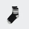 Socken*UNIQLO Gemusterte Halbsocken Schwarz
