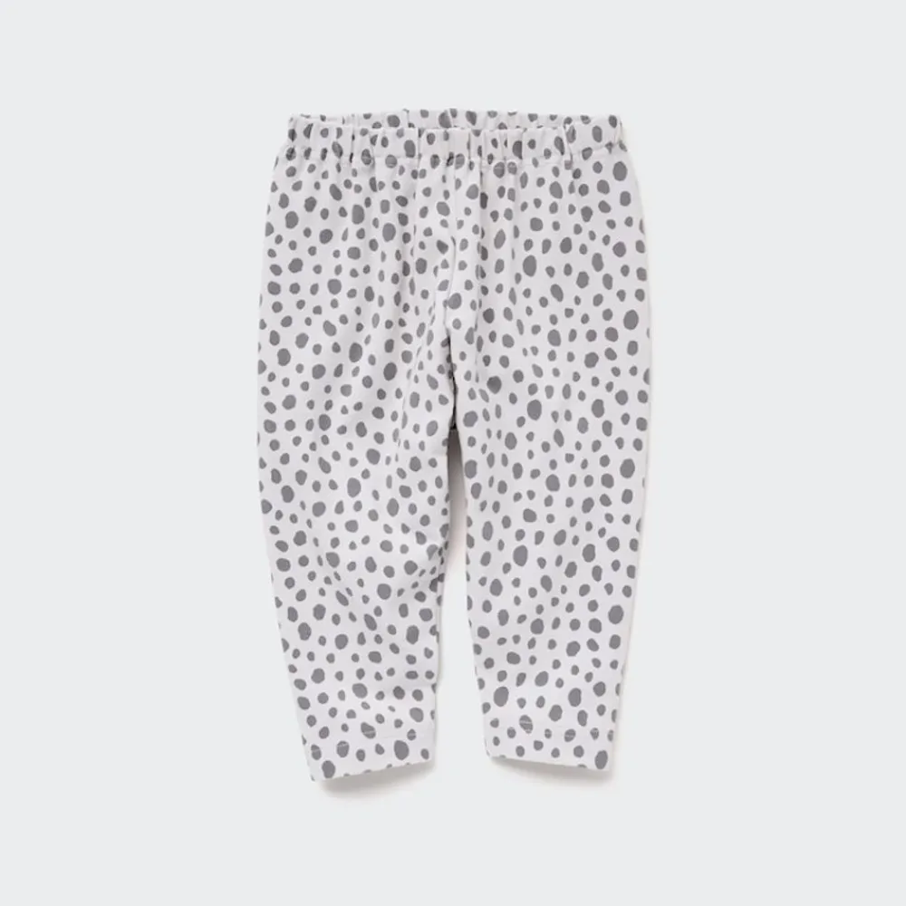 Leggings*UNIQLO Gemusterte Leggings (Relaxed Fit) Hellgrau