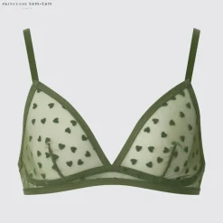 Bhs & Unterwäsche*UNIQLO Gemusterter Bugelloser Mesh Bh