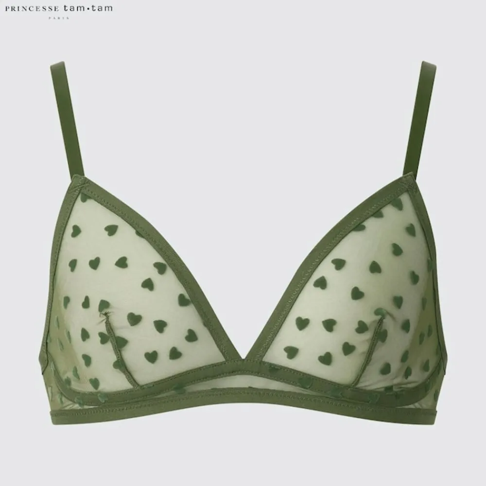 Bhs & Unterwäsche*UNIQLO Gemusterter Bugelloser Mesh Bh