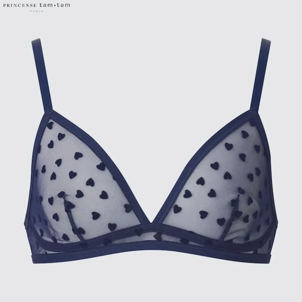 Bhs & Unterwäsche*UNIQLO Gemusterter Bugelloser Mesh Bh
