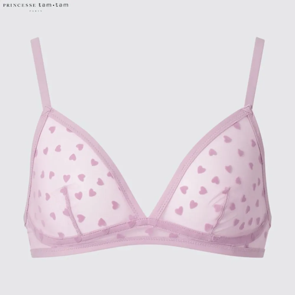 Bhs & Unterwäsche*UNIQLO Gemusterter Bugelloser Mesh Bh