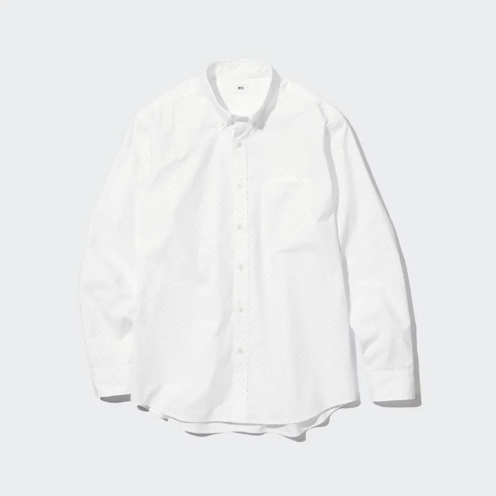 Hemden*UNIQLO Gemustertes Extra Feine Baumwolle Hemd