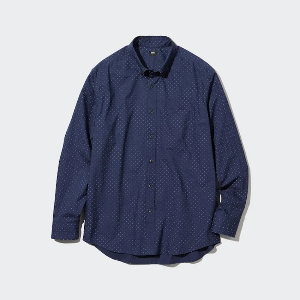 Hemden*UNIQLO Gemustertes Extra Feine Baumwolle Hemd