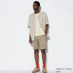 Shorts*UNIQLO Gemusterte Stretch Shorts (Slim Fit)