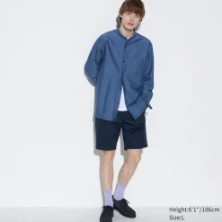 Shorts*UNIQLO Gemusterte Stretch Shorts (Slim Fit)