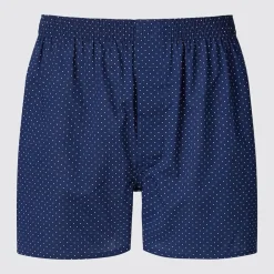 Unterwäsche*UNIQLO Gepunktete Boxershorts Blau