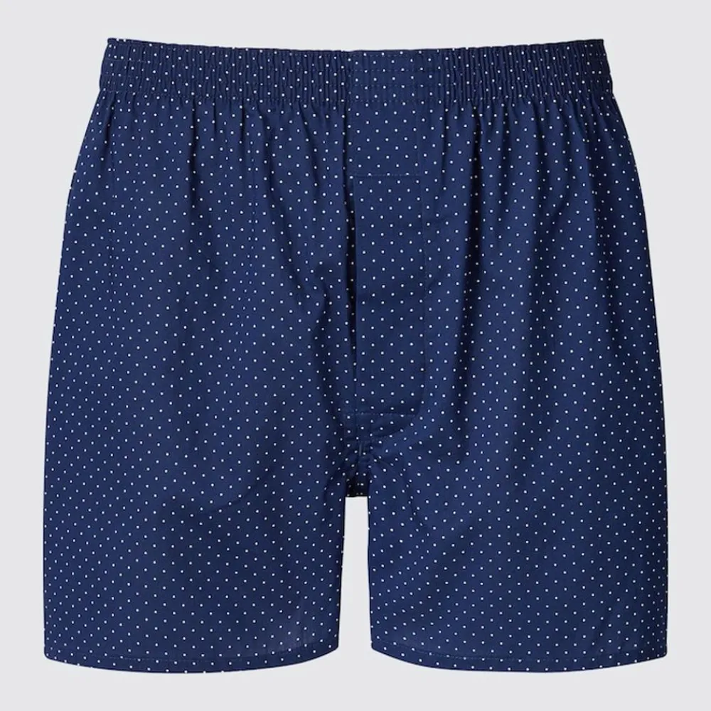 Unterwäsche*UNIQLO Gepunktete Boxershorts Blau