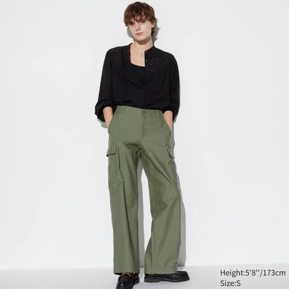 Hosen, Leggings & Jogginghosen*UNIQLO Gerade Cargohose (Wide Fit, Lang)