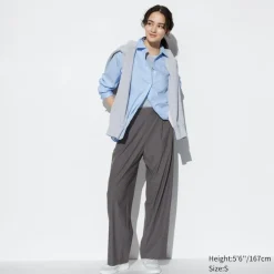 Hosen, Leggings & Jogginghosen*UNIQLO Gerade Ultra Stretch Airism Hose Mit Uv-Schutz (Wide Fit)