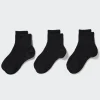 Socken, Strumpfhosen & Leggings*UNIQLO Gerippte Gefutterte Socken (3 Paar) Schwarz