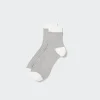 Socken*UNIQLO Gerippte Halbsocken Grau