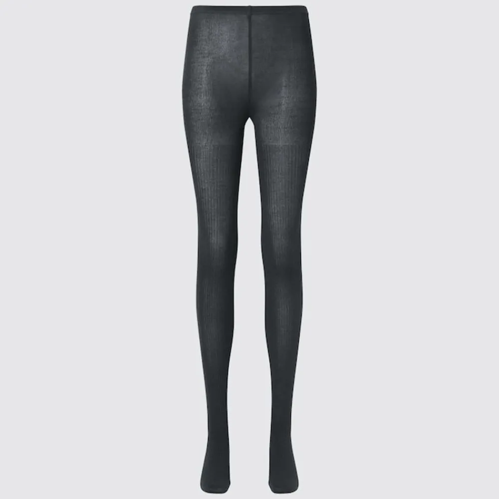 Socken, Strumpfhosen & Leggings*UNIQLO Gerippte Heattech Thermo Strumpfhose