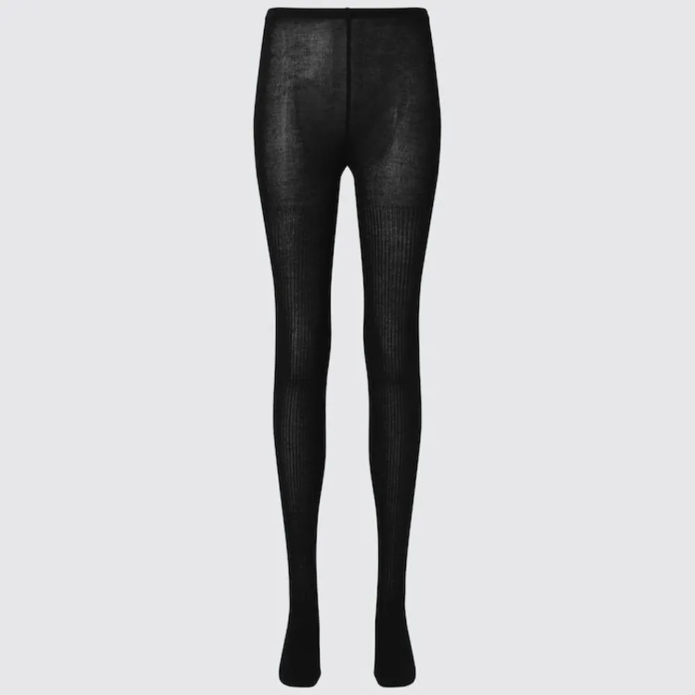 Socken, Strumpfhosen & Leggings*UNIQLO Gerippte Heattech Thermo Strumpfhose