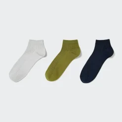 Socken, Strumpfhosen & Leggings*UNIQLO Gerippte Kurzsocken (3 Paar)