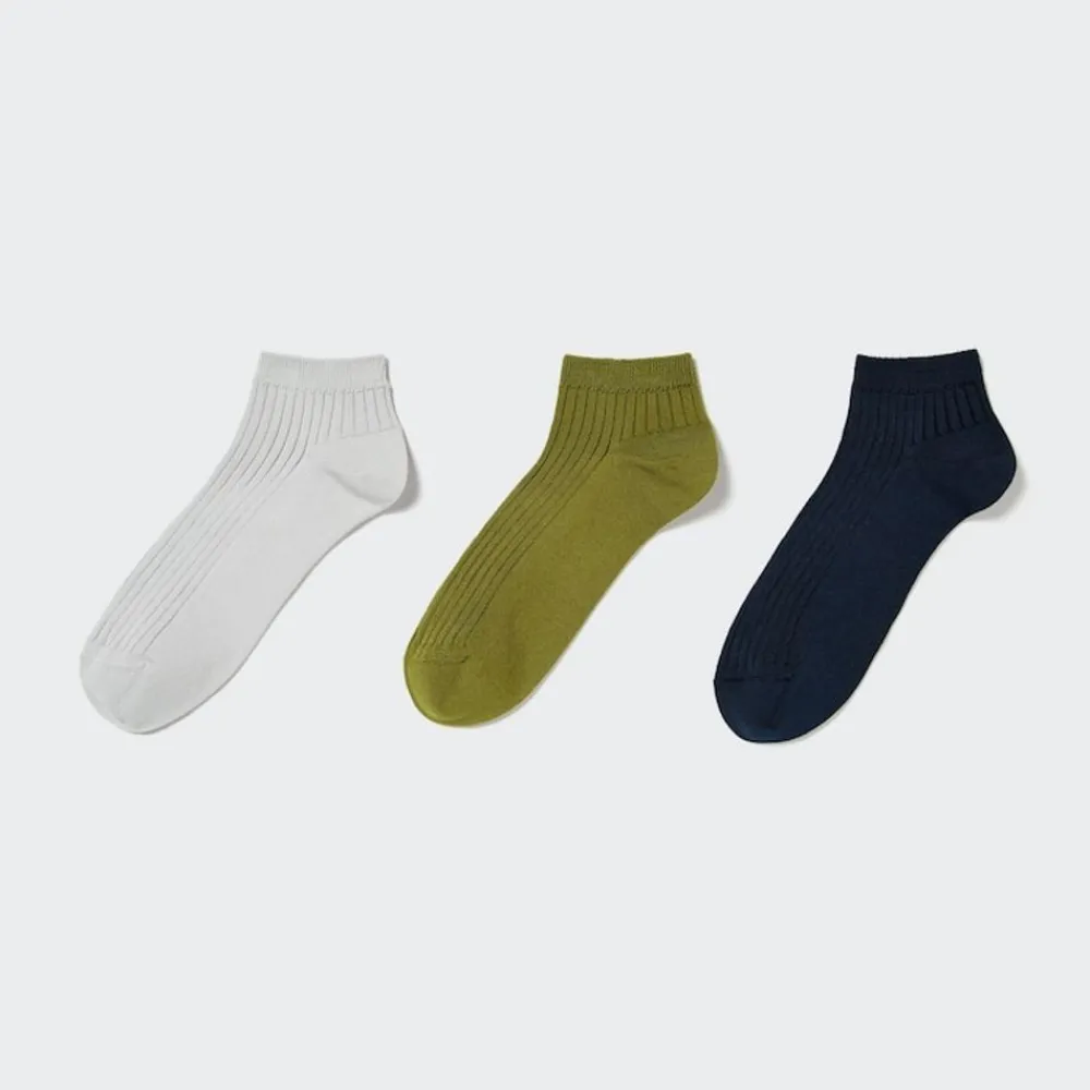 Socken, Strumpfhosen & Leggings*UNIQLO Gerippte Kurzsocken (3 Paar)