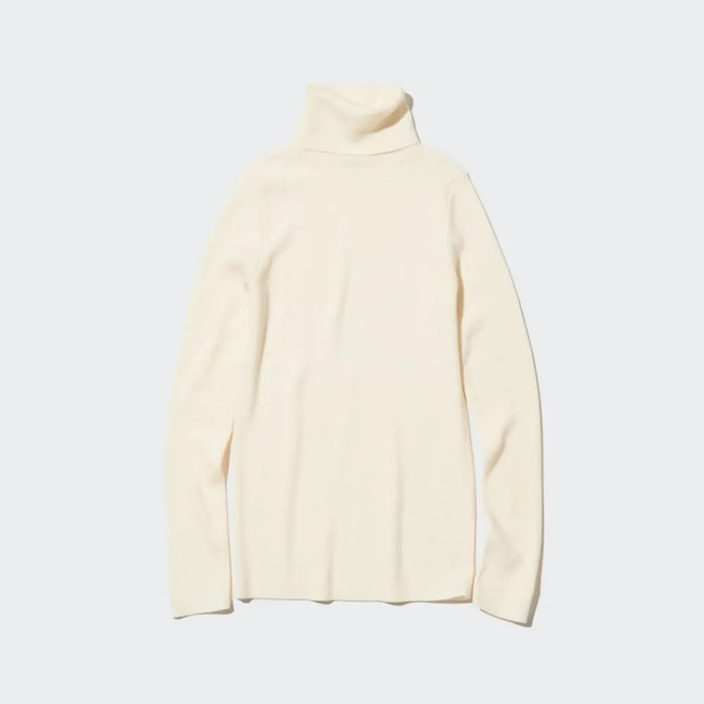 Pullover & Strickjacken*UNIQLO Gerippter 100 % Extra Feine Merinowolle Rollkragenpullover