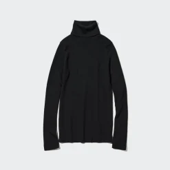Pullover & Strickjacken*UNIQLO Gerippter 100 % Extra Feine Merinowolle Rollkragenpullover
