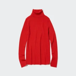 Pullover & Strickjacken*UNIQLO Gerippter 100 % Extra Feine Merinowolle Rollkragenpullover