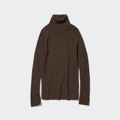 Pullover & Strickjacken*UNIQLO Gerippter 100 % Extra Feine Merinowolle Rollkragenpullover