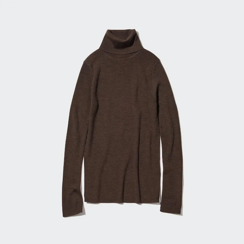 Pullover & Strickjacken*UNIQLO Gerippter 100 % Extra Feine Merinowolle Rollkragenpullover