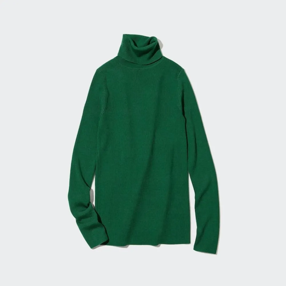 Pullover & Strickjacken*UNIQLO Gerippter 100 % Extra Feine Merinowolle Rollkragenpullover