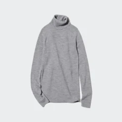 Pullover & Strickjacken*UNIQLO Gerippter 100% Extra Feine Merinowolle Rollkragenpullover
