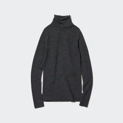 Pullover & Strickjacken*UNIQLO Gerippter 100% Extra Feine Merinowolle Rollkragenpullover