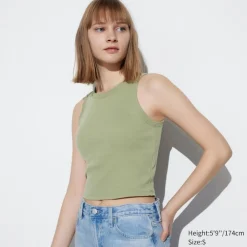 T-Shirts & Oberteile*UNIQLO Geripptes Cropped Bh-Tanktop