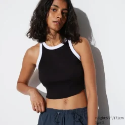 T-Shirts & Oberteile*UNIQLO Geripptes Cropped Tanktop